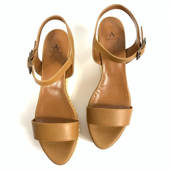AQUATALIA Ankle Strap Cassidy Calf Wedges Sandals - Picture 2 of 11